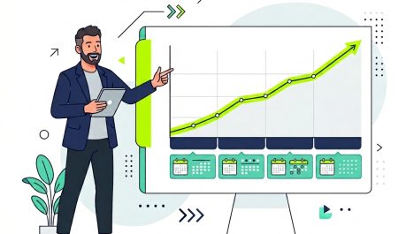 Tech founder standing next to a quarterly tax forecasting graph and R&D tax credit roadmap designed by Citadel Partners LLC.